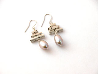 Link to Fine Silver and Pearl Drop EarringsJewellery